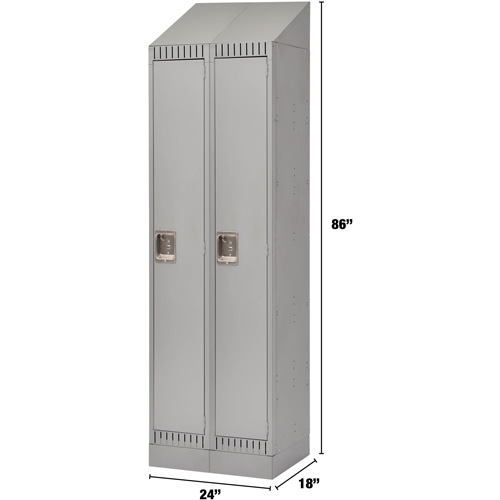 Casiers, Bloc de 2, 24" x 18" x 86", Acier, Gris, D&eacute;mont&eacute; Rideout Tool & Machine Inc.