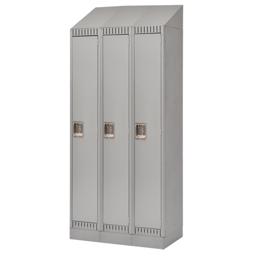 Casiers, Bloc de 3, 36" x 18" x 86", Acier, Gris, D&eacute;mont&eacute; Rideout Tool & Machine Inc.