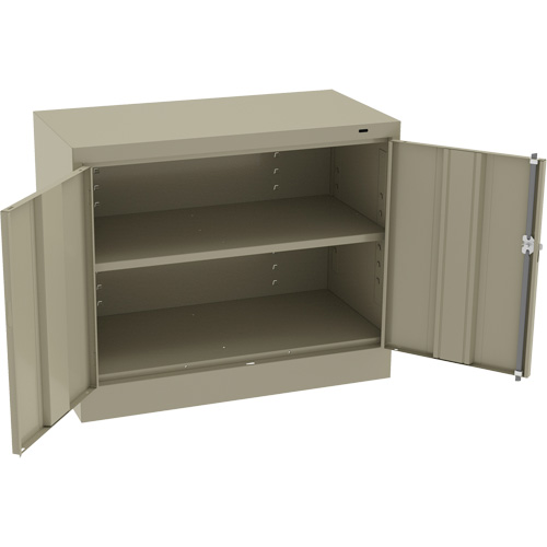 Armoire standard &agrave; hauteur de bureau, Acier, 30" h x 36" la x 18" P, Beige Rideout Tool & Machine Inc.
