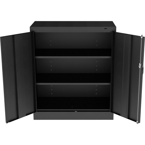 Standard Counter-High Cabinet, Steel, 2 Shelves, 42" H x 36" W x 18" D, Black Rideout Tool & Machine Inc.