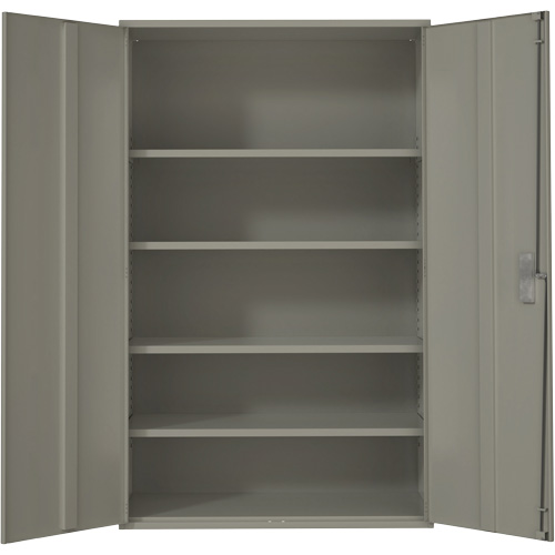 Armoire de rangement Hi-Boy tr&egrave;s large, Acier, 4 Tablettes, 72" h x 48" la x 24" P, Gris Rideout Tool & Machine Inc.