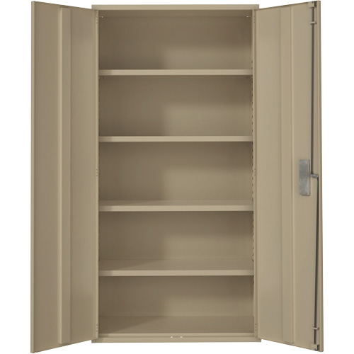 Armoire de rangement Hi-Boy, Acier, 4 Tablettes, 72" h x 36" la x 18" P, Beige Rideout Tool & Machine Inc.