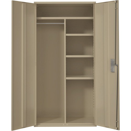 Armoire de rangements combin&eacute;s, Acier, 6 Tablettes, 72" h x 36" la x 18" P, Beige Rideout Tool & Machine Inc.