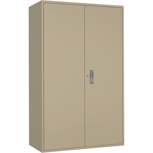 Armoire de rangement Hi-Boy tr&egrave;s large, Acier, 4 Tablettes, 72" h x 48" la x 24" P, Beige Rideout Tool & Machine Inc.