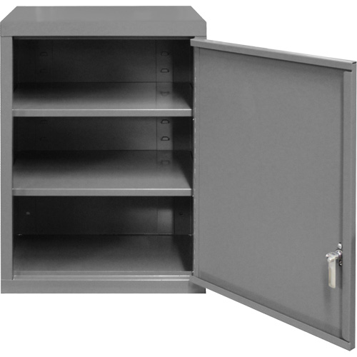 Armoire murale, 27" h x 13-11/16" la x 18" p, 2 tablettes, Acier, Gris Rideout Tool & Machine Inc.