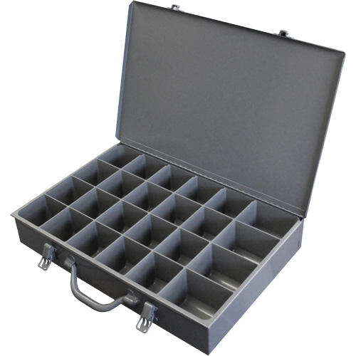 Steel Scoop Compartment Boxes, 17.875" W x 12" D x 3" H, 24 Compartments Rideout Tool & Machine Inc.