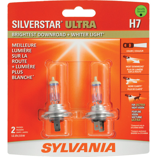 H7 SilverStar&reg; Ultra Headlight Bulb, Halogen, 56 W, Off White Rideout Tool & Machine Inc.
