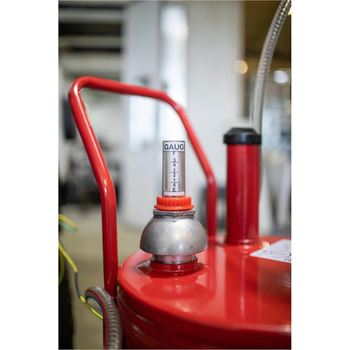 Chariot &agrave; carburant en acier de 25 gallons avec pompe rotative bidirectionnelle et filtre Rideout Tool & Machine Inc.