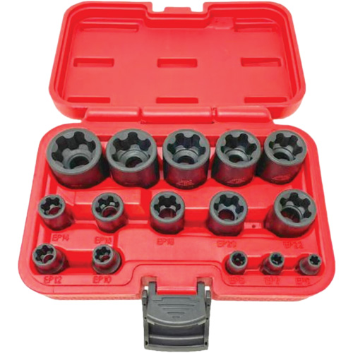 EP "Star" Plus Socket Set, 15 Pieces, 1/4"/3/8"/1/2" Drive Size Rideout Tool & Machine Inc.