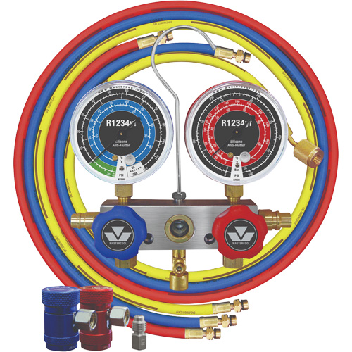 R1234Yf 2-Way Piston Valve Manifold Gauge Set Rideout Tool & Machine Inc.
