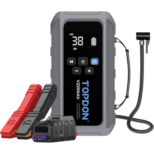 V2200Air 2-in-1 2200 Peak Amp Jump Starter & Tire Inflator Rideout Tool & Machine Inc.