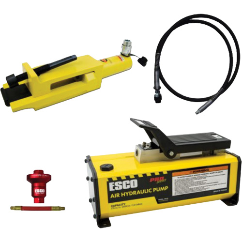 Ensemble de brise-talon pour pneus g&eacute;ants/&eacute;quipement de terrassement avec pompe hydraulique de 1/2 gallon Rideout Tool & Machine Inc.