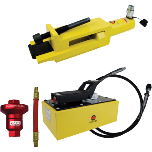 Giant Tire/Earthmover Bead Breaker Kit with 5 Quart Hydraulic Pump Rideout Tool & Machine Inc.