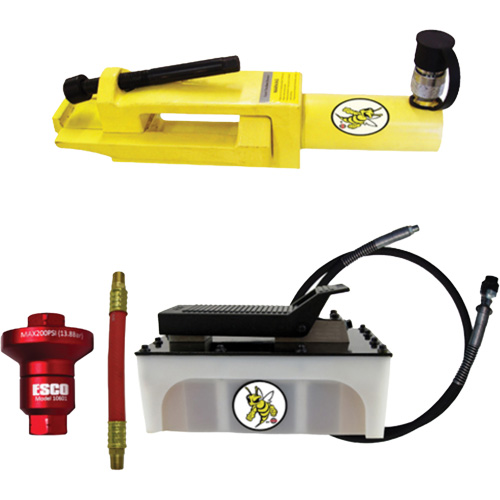 Ensemble de brise-talon pour pneus g&eacute;ants/&eacute;quipement de terrassement Yellow Jackit Rideout Tool & Machine Inc.