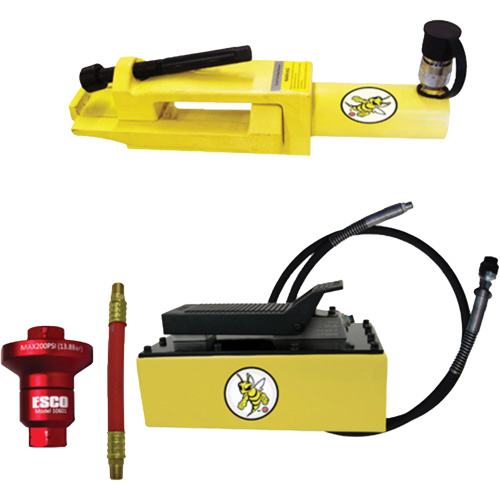 Ensemble de brise-talon pour pneus g&eacute;ants/&eacute;quipement de terrassement Yellow Jackit Rideout Tool & Machine Inc.