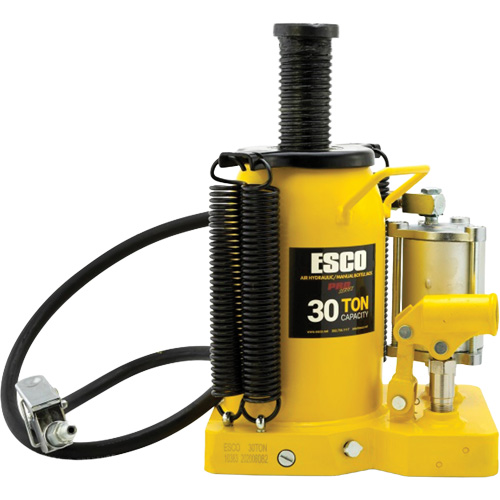 Pro Series  Bottle Jack, 30 tons, Air Hydraulic, 20" Raised Height Rideout Tool & Machine Inc.
