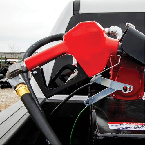 Pistolet de distribution automatique rouge pour essence Rideout Tool & Machine Inc.