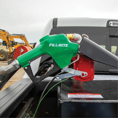 Green Automatic Diesel Spout Nozzle Rideout Tool & Machine Inc.
