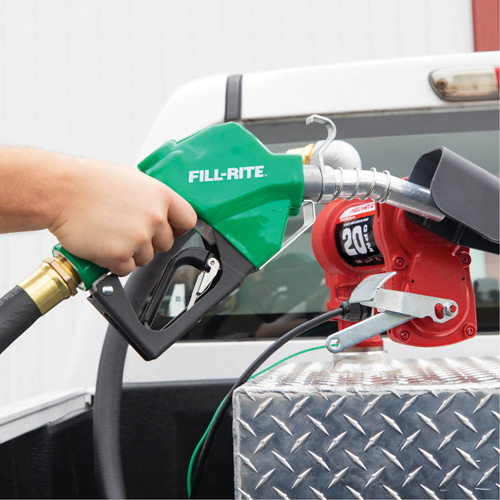 Green Automatic Diesel Spout Nozzle Rideout Tool & Machine Inc.