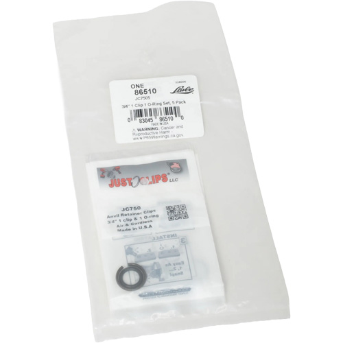 Jeu de clips et joints toriques de 3/4 po - en vrac Rideout Tool & Machine Inc.
