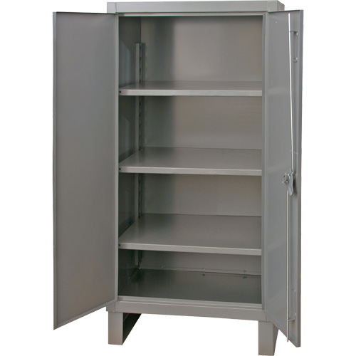 Extra Heavy-Duty Cabinet, Steel, 3 Shelves, 66" H x 36" W x 24" D, Grey Rideout Tool & Machine Inc.