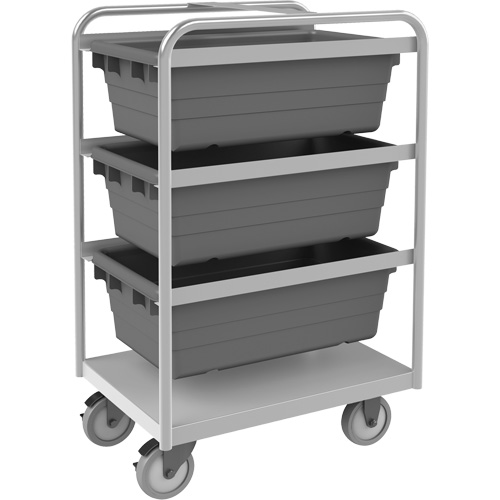 Mobile Tub Rack, Double-sided, 3 bins, 26" W x 18" D x 42" H Rideout Tool & Machine Inc.