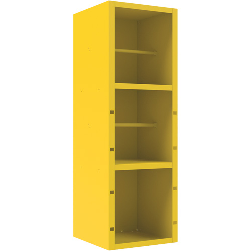 Spill Control Cabinet, 1 Shelves, 72" H x 24" W x 24" D, Steel, Yellow Rideout Tool & Machine Inc.