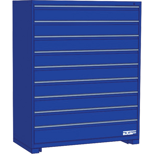 Armoire &agrave; tiroirs modulaire, 9 tiroirs, 60" la x 24" p x 60" h, Bleu Rideout Tool & Machine Inc.