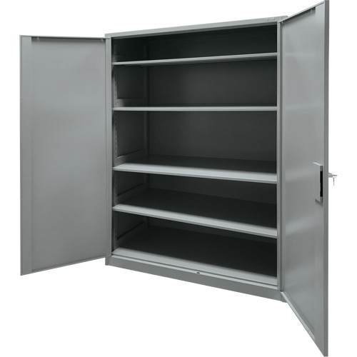 Storage Cabinet, Steel, 4 Shelves, 78" H x 48" W x 24" D, Grey Rideout Tool & Machine Inc.