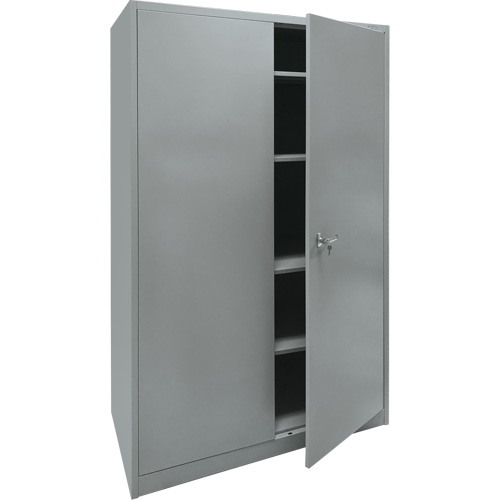 Storage Cabinet, Steel, 4 Shelves, 78" H x 48" W x 24" D, Grey Rideout Tool & Machine Inc.