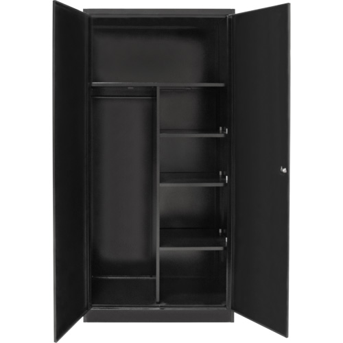 Combination Storage Cabinet, 36" W x 18" D x 72" H, Black Rideout Tool & Machine Inc.