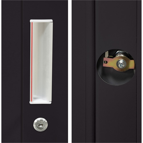 Armoire de rangement Hi-Boy, Acier, 4 Tablettes, 72" h x 36" la x 18" P, Noir Rideout Tool & Machine Inc.