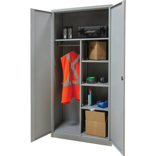 Combination Storage Cabinet, 36" W x 18" D x 72" H, Grey Rideout Tool & Machine Inc.
