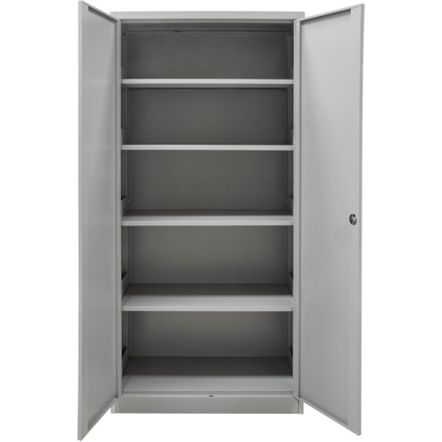 Hi-Boy Storage Cabinet, Steel, 4 Shelves, 72" H x 36" W x 18" D, Grey Rideout Tool & Machine Inc.