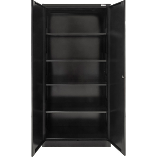 Armoire de rangement Hi-Boy, Acier, 4 Tablettes, 72" h x 36" la x 18" P, Noir Rideout Tool & Machine Inc.