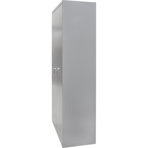 Wardrobe Storage Cabinet, Steel, 36" W x 18" D x 72" H, Grey Rideout Tool & Machine Inc.