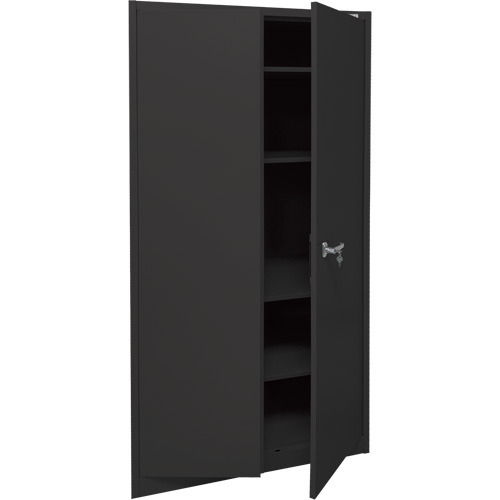 Armoire d'entreposage, Acier, 4 Tablettes, 78" h x 36" la x 24" P, Noir Rideout Tool & Machine Inc.