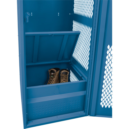 Gear Locker with Door, Steel, 24" W x 18" D x 72" H, Dark Blue Rideout Tool & Machine Inc.