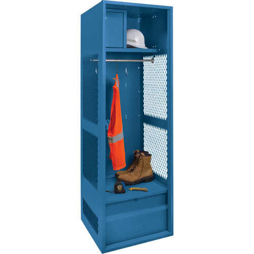 Gear Locker, Steel, 24" W x 24" D x 72" H, Dark Blue Rideout Tool & Machine Inc.