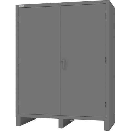 Armoire avec portes encastr&eacute;es, Acier, 4 Tablettes, 78" h x 60" la x 30" P, Gris Rideout Tool & Machine Inc.