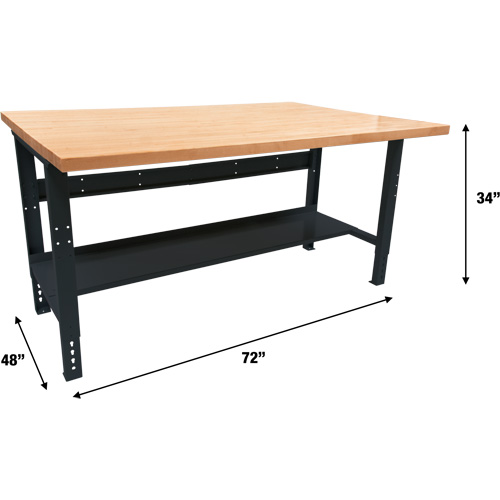 &eacute;tabli modulaire industriel, Cap 1000 lb, 72" la x 48" p Rideout Tool & Machine Inc.