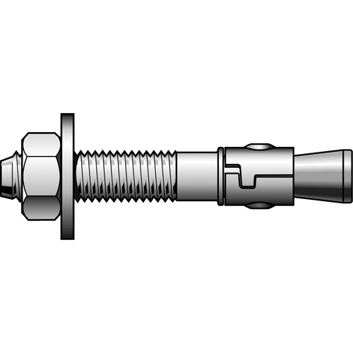 Boulon d'ancrage &agrave; gaine, Zingu&eacute;, 3/8" x 2-1/4" Rideout Tool & Machine Inc.