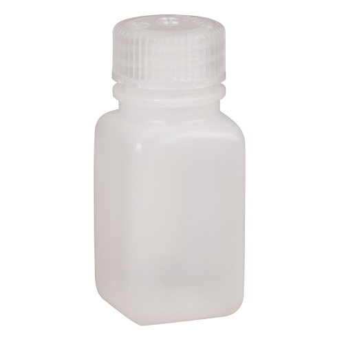 Bouteilles peu encombrantes &agrave; prise facile, Carr&eacute;e, 2 oz, Plastique Rideout Tool & Machine Inc.