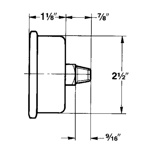 Manom&egrave;tres,  2-1/2", 30" Hg-0" Vac, Fixation inf&eacute;rieure, Analogique rempli de liquide Rideout Tool & Machine Inc.