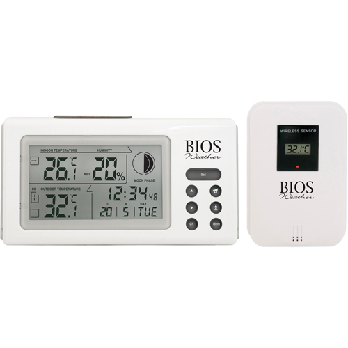 Indoor/Outdoor Thermometers With Clock, Contact, Digital, 32 to 122°F (0 to 50°C) Rideout Tool & Machine Inc.