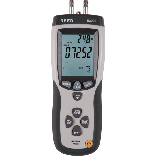 Pitot Tube Anemometer/Differential Manometer with Air Volume, Digital, 0 - 0.752 PSI Rideout Tool & Machine Inc.