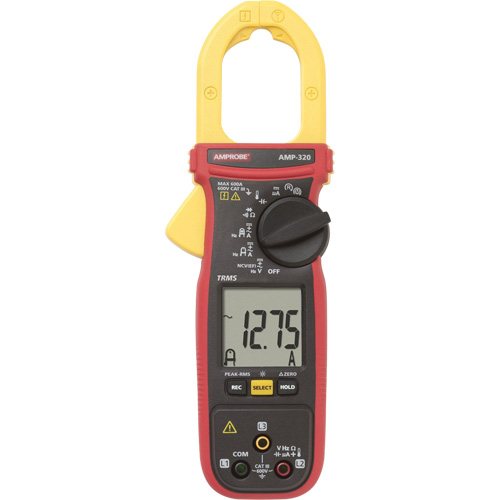 Multim&egrave;tre &agrave; pince TRMS pour entretien de moteur AMP-320, Tension c.a./c.c., Courant c.a./c.c. Rideout Tool & Machine Inc.