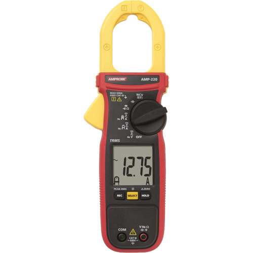 Multim&egrave;tre TRMS avec pince AMP-220, Tension c.a./c.c., Courant c.a./c.c. Rideout Tool & Machine Inc.