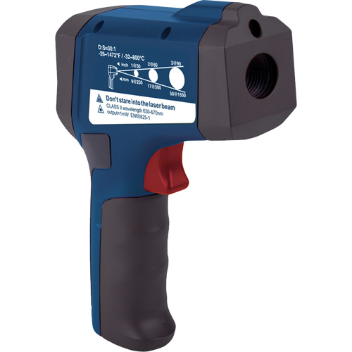 Professional Infrared Thermometer, -26 - 1472° F ( -32 - 800° C ), 30:1, Adjustable Emmissivity Rideout Tool & Machine Inc.