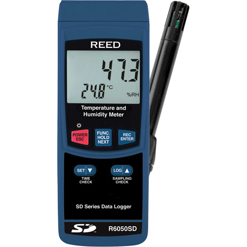Thermo-hygrom&egrave;tre avec enregistreur de donn&eacute;es, 5% - 95% HR, 32° - 122° F (0° - 50°C) Rideout Tool & Machine Inc.